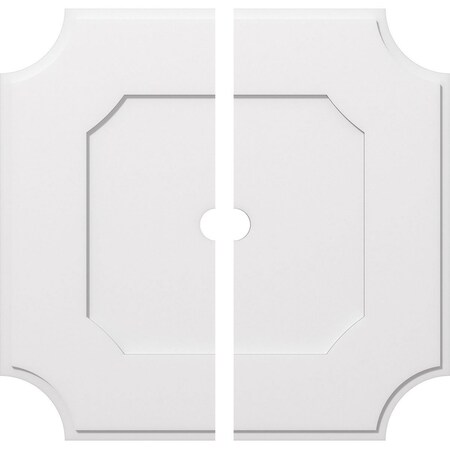Locke Architectural Grade PVC Contemporary Ceiling Medallion, Two Piece, 40"OD x 3"ID x 24"C x 1"P
